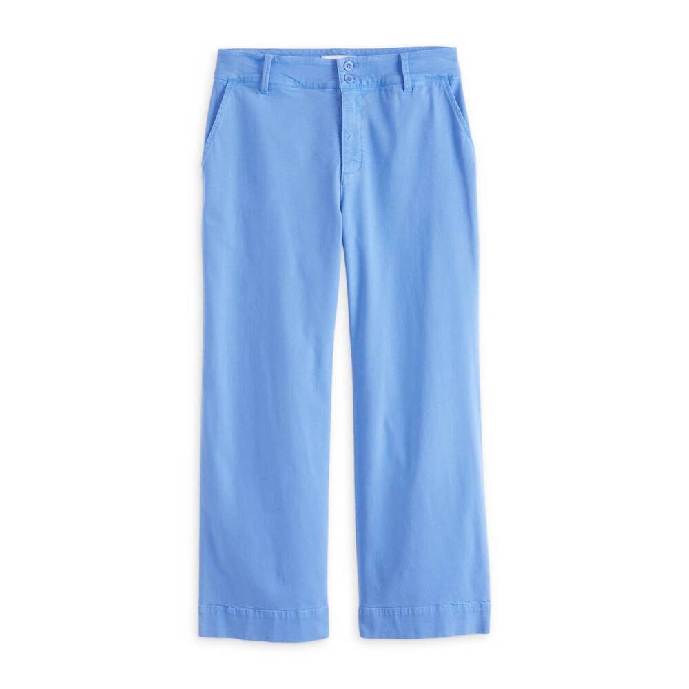 NEW BELLA DAHL women's saige wide leg crop pant in portofino blue